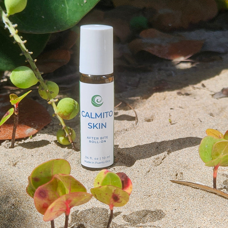 One bottle of Calmito Skin Rollon in bush